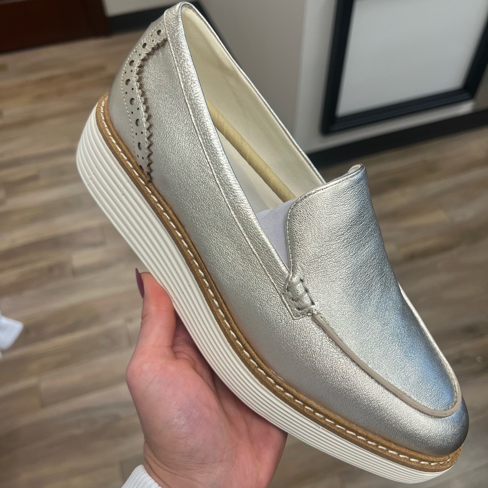 Women’s Cole Haan Gold Platform Loafer